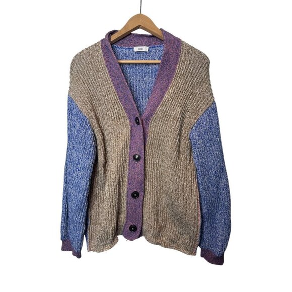 Closed Color-Block Rib Knit V-Neck Cardigan - Size XS - Picture 2 of 8